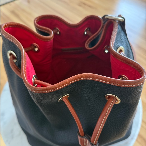 Dooney & Bourke Black Leather Bag with Gold Accents - Picture 5 of 16